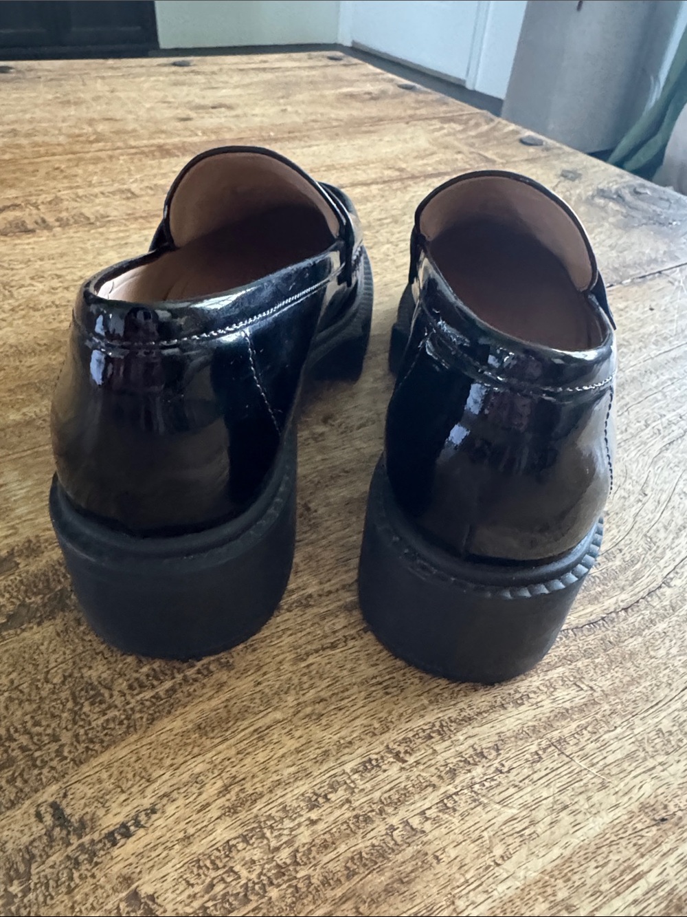 EUC Coach Leah Loafer Black Patent Leather Platform Women's 8 - Picture 5 of 7